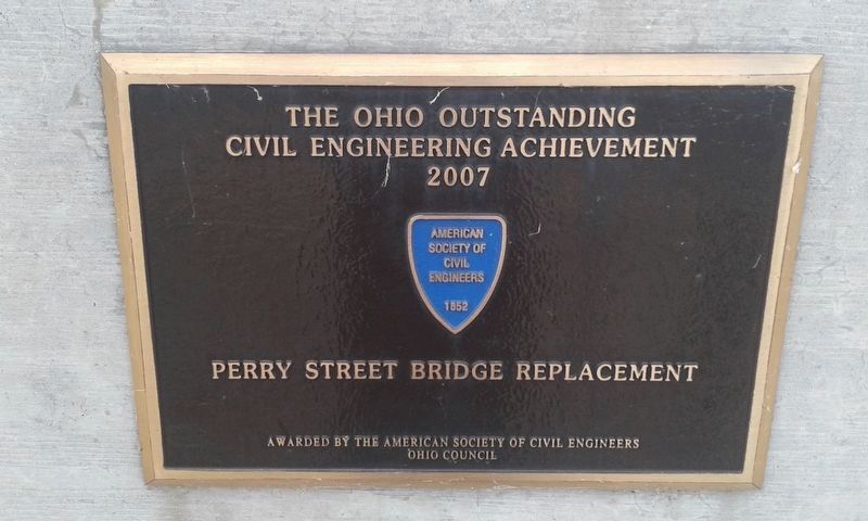 Award plaque on the bridge image. Click for full size.