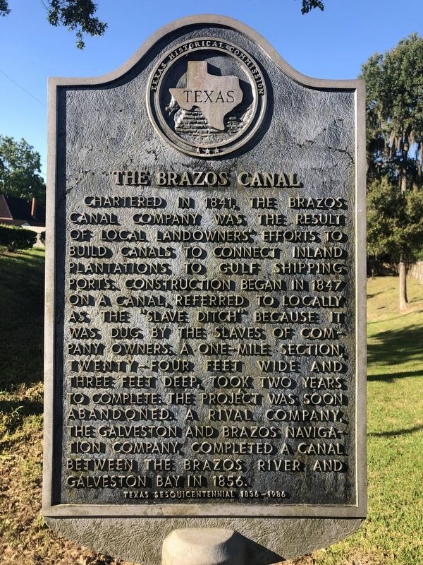 The Brazos Canal Marker image. Click for full size.