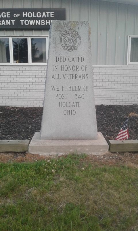 Holgate Veterans Memorial image. Click for full size.