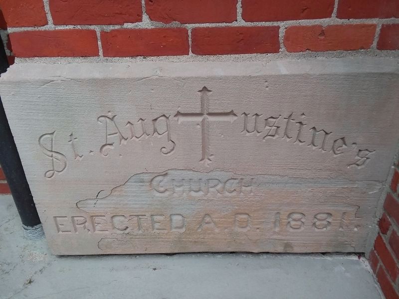 Saint Augustine Catholic Church Cornerstone. Click for full size. Saint Augustine Catholic Church Cornerstone image. Click for full size.