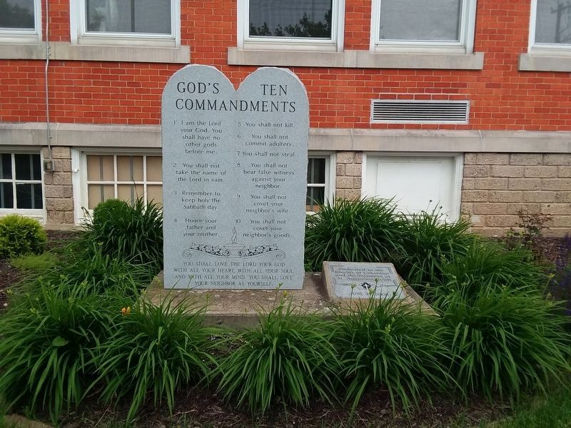 Saint Augustine Catholic Church Marker and Ten Commandments. Click for full size. Saint Augustine Catholic Church Marker and Ten Commandments image. Click for full size.
