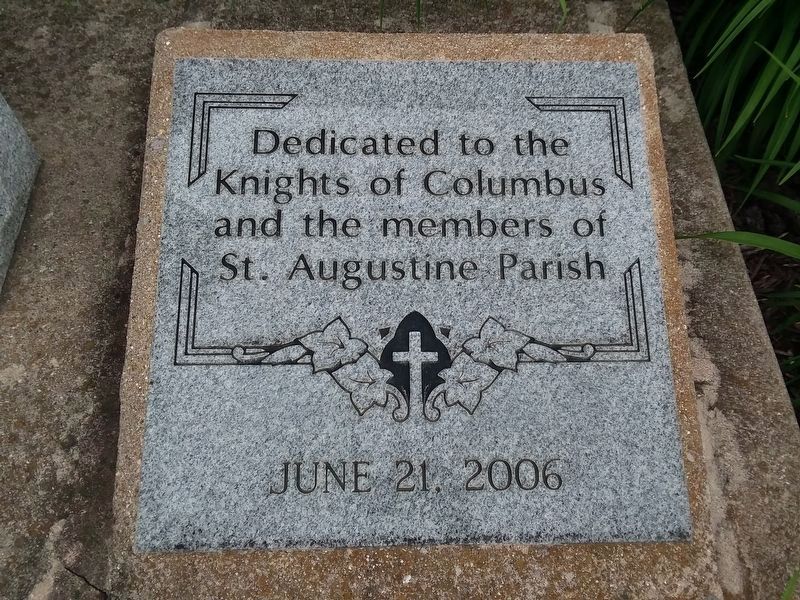 Saint Augustine Catholic Church Knights of Columbus tablet image. Click for full size.
