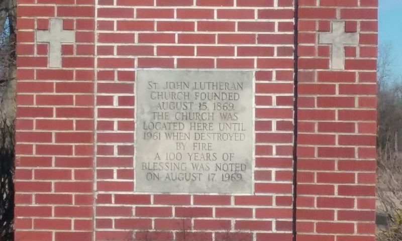 Saint John Lutheran Church Marker. Click for full size. Saint John Lutheran Church Marker image. Click for full size.