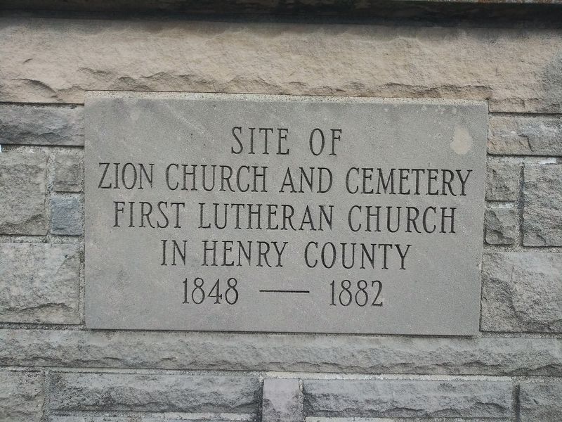 Site of Zion Lutheran Church and Cemetery Marker image. Click for full size.