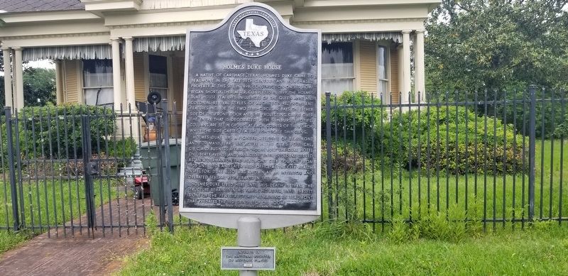 Holmes Duke House Marker. Click for full size. Holmes Duke House Marker image. Click for full size.