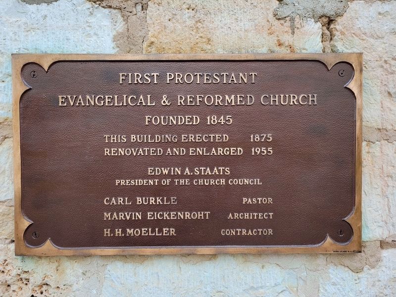 First Protestant Church Dedication Marker image. Click for full size.