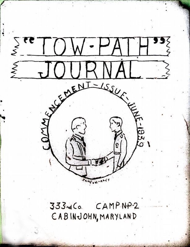 “Tow-Path” Journal<br>June 1939<br>333rd Co. Camp Np-2<br>Cabin John, Maryland image. Click for full size.