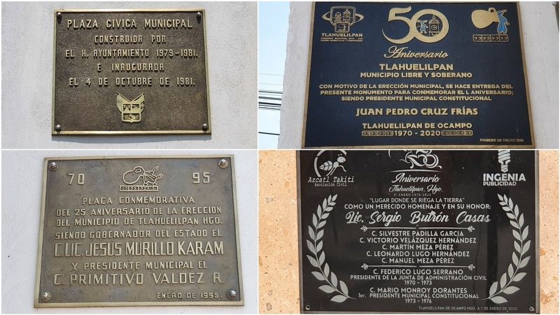 Foundation of the Municipality of Tlahuelilpan Markers image. Click for full size.