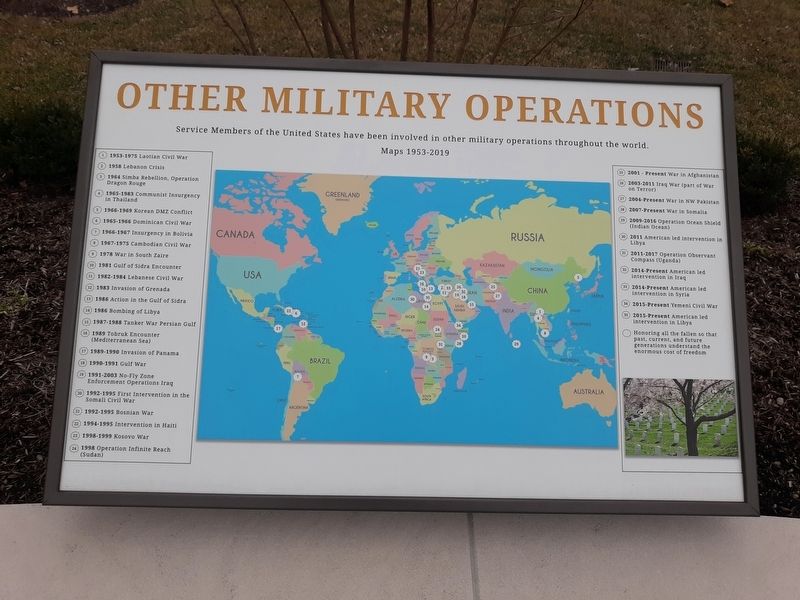 Other Military Operations Marker image. Click for full size.