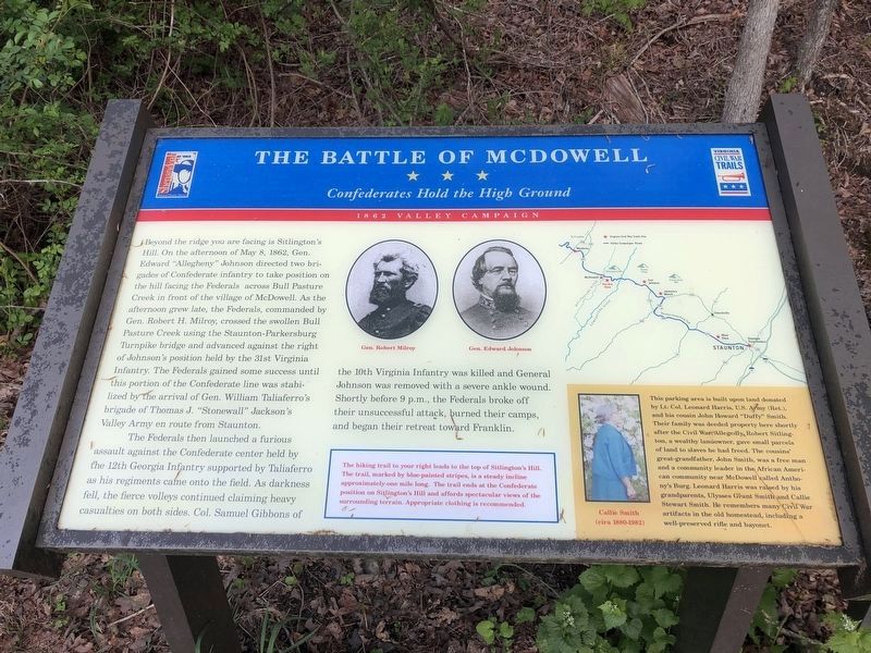 Battle of McDowell Marker image. Click for full size.