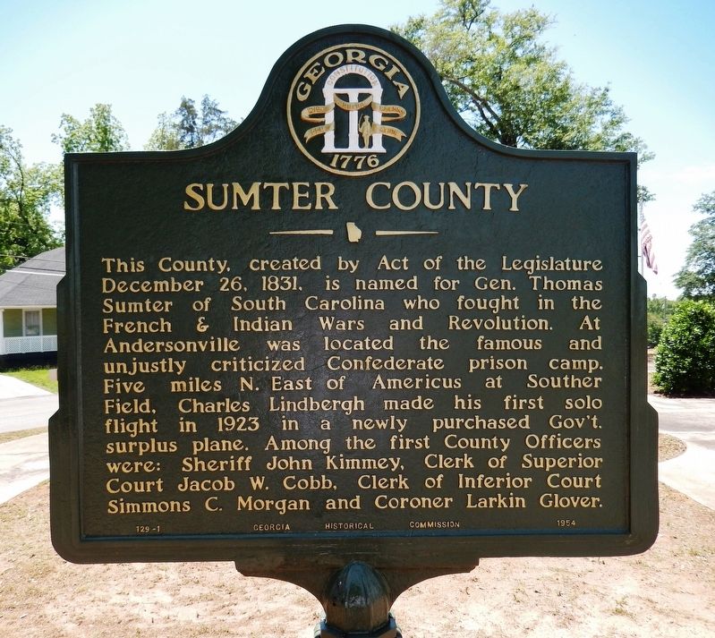 Sumter County Marker image. Click for full size.