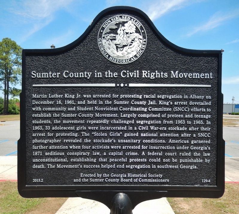 Sumter County in the Civil Rights Movement Marker image. Click for full size.