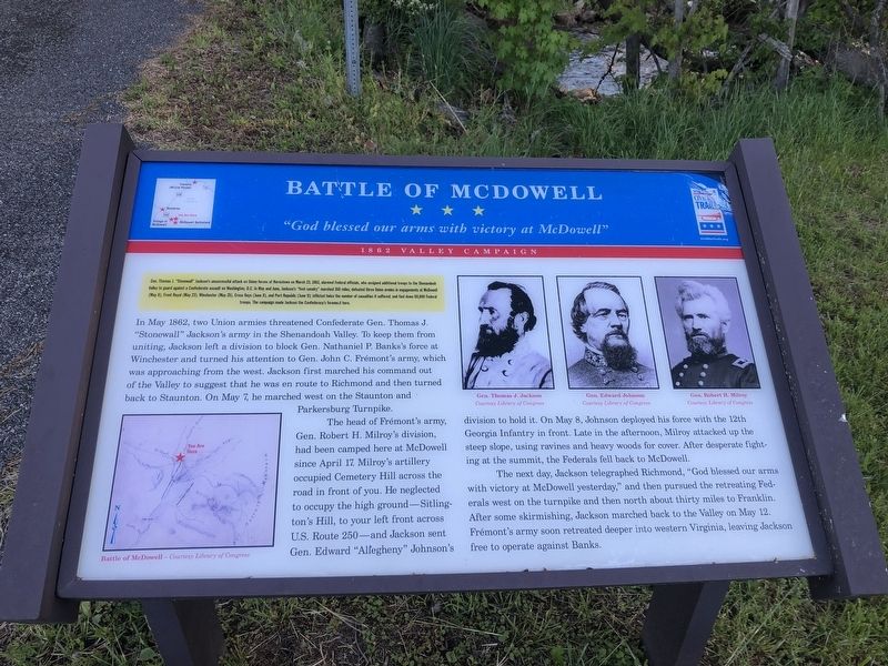 Battle of McDowell Marker. Click for full size. Battle of McDowell Marker image. Click for full size.