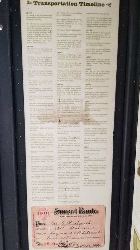 Transportation Timeline Marker. Click for full size. Transportation Timeline Marker image. Click for full size.