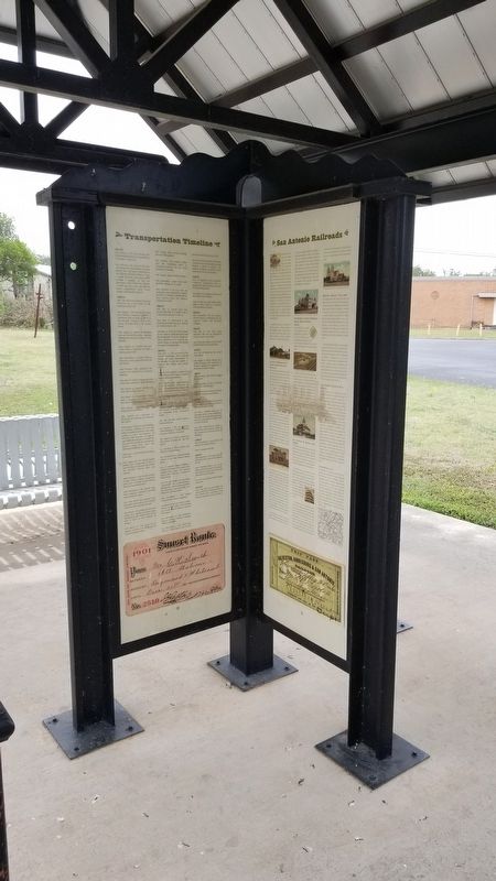 The Transportation Timeline Marker is the marker on the left of the two markers. Click for full size. The Transportation Timeline Marker is the marker on the left of the two markers image. Click for full size.