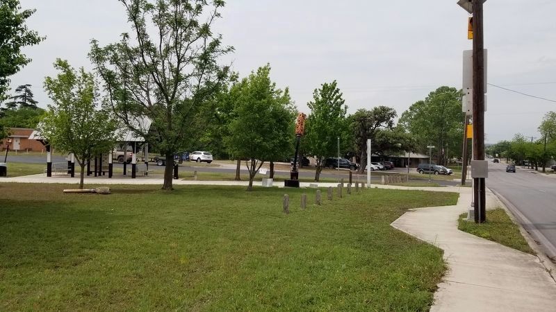 The view of the Transportation Timeline Marker from the street. Click for full size. The view of the Transportation Timeline Marker from the street image. Click for full size.