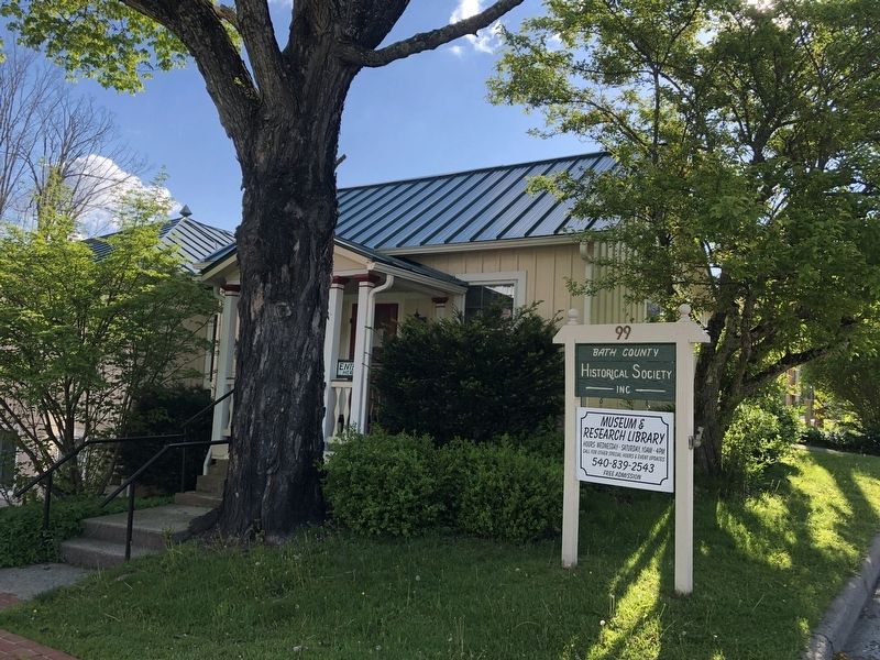 The Bath County Historical Society Building. Click for full size. The Bath County Historical Society Building image. Click for full size.