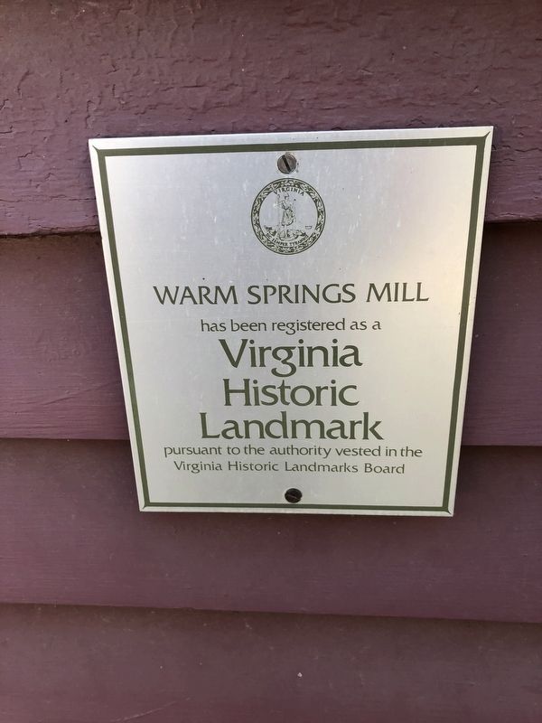 Virginia Historic Landmark plaque for the mill image. Click for full size.