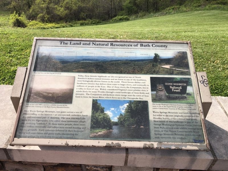 The Land and Natural Resources of Bath County Marker image. Click for full size.