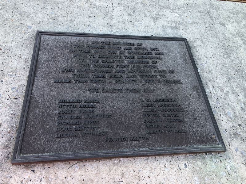 Goshen First Aid Crew Inc. Marker image. Click for full size.