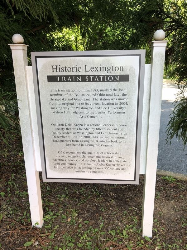 Historic Lexington Train Station Marker image. Click for full size.