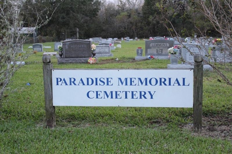 Paradise Memorial Cemetery Sign image. Click for full size.