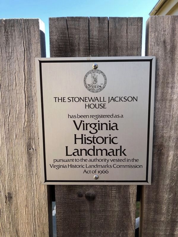 Virginia Historic Landmark plaque for the Stonewall Jackson House image. Click for full size.