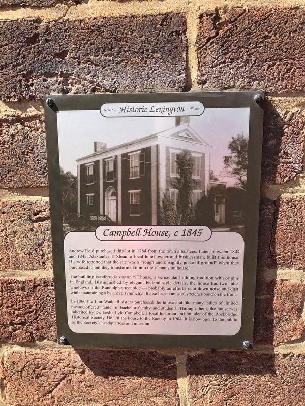 Campbell House, ca. 1845 Marker image. Click for full size.