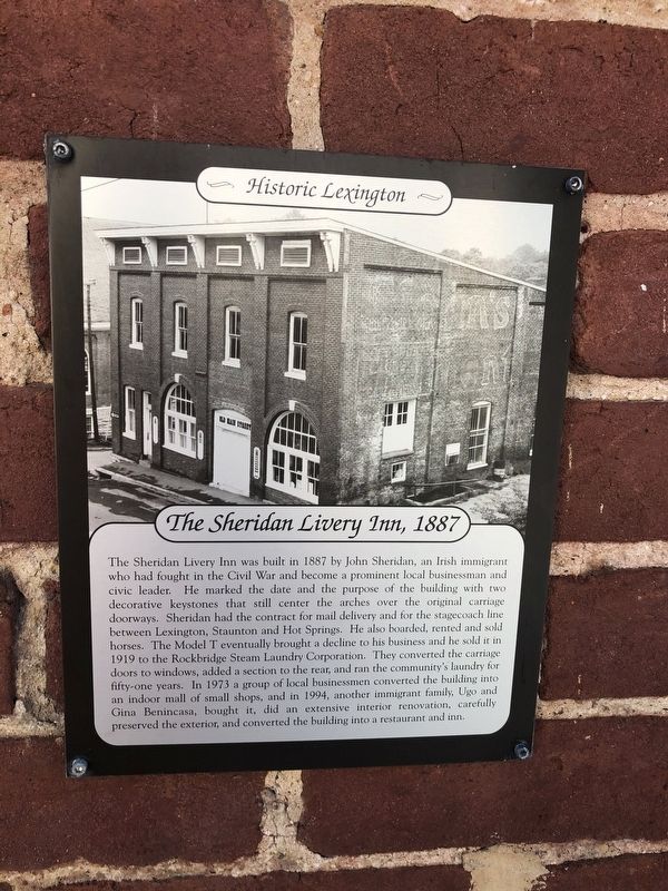 The Sheridan Livery Inn, 1887 Marker image. Click for full size.