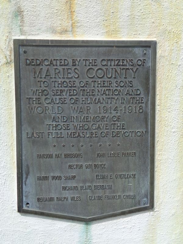 World War I Memorial. Click for full size. World War I Memorial image. Click for full size.