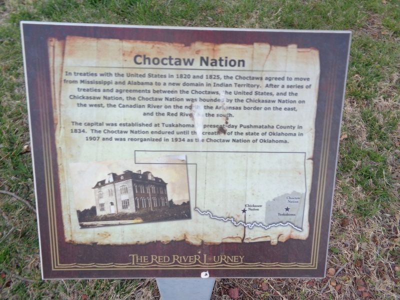 Choctaw Nation Marker image. Click for full size.