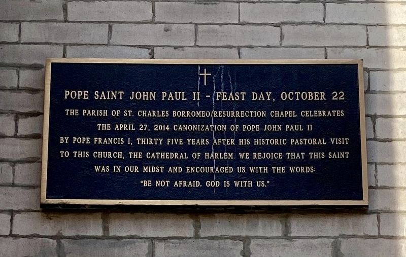 Pope John Paul II Canonization Plaque image. Click for full size.