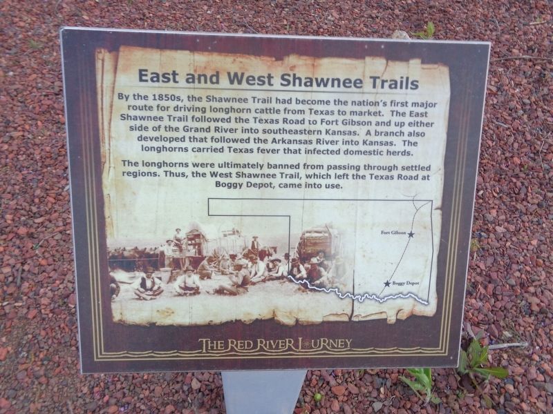 East and West Shawnee Trails Marker image. Click for full size.