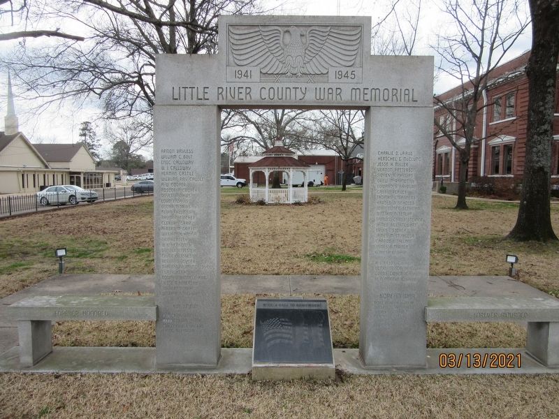 Little River County War Memorial. Click for full size. Little River County War Memorial image. Click for full size.