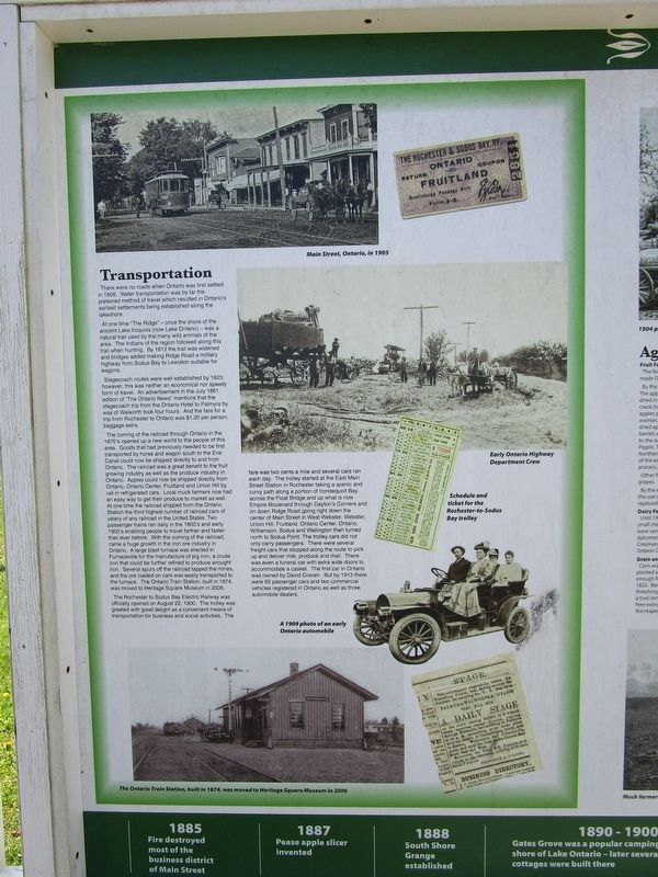 Town of Ontario Timeline Marker image. Click for full size.