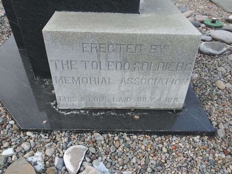 Toledo's Memorial Hall Cornerstone Marker image. Click for full size.
