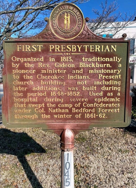 First Presbyterian Marker image. Click for full size.