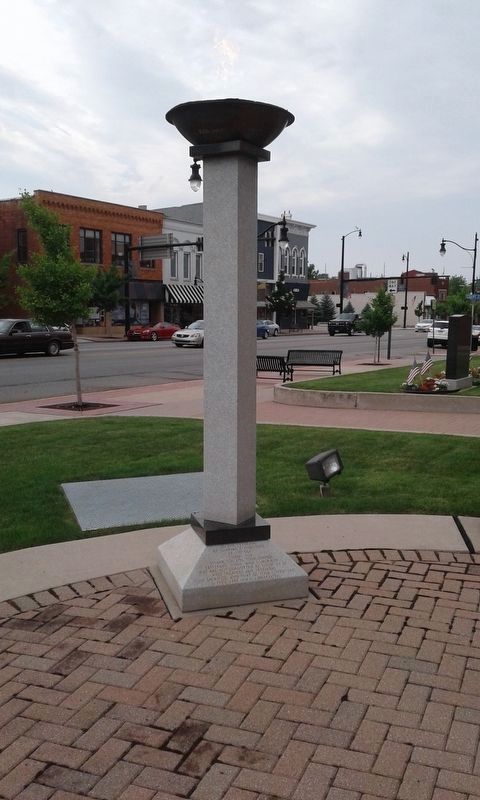 Defiance County War Memorial Flame Marker. Click for full size. Defiance County War Memorial Flame Marker image. Click for full size.