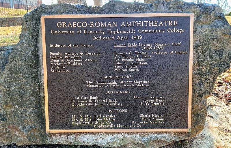 Graeco-Roman Amphitheatre dedication tablet image. Click for full size.