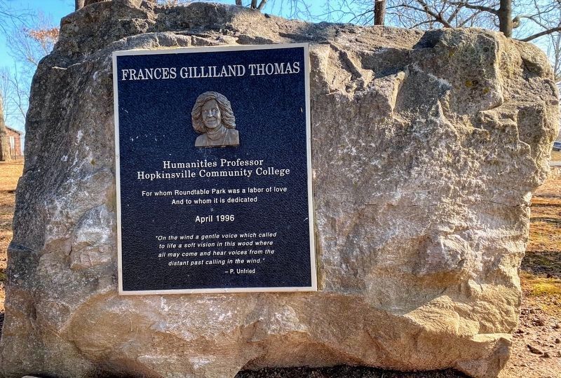 Frances Gilliland Thomas Memorial Tablet image. Click for full size.