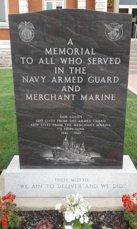 Defiance County Navy Armed Guarf and Merchant Marine Memorial image. Click for full size.