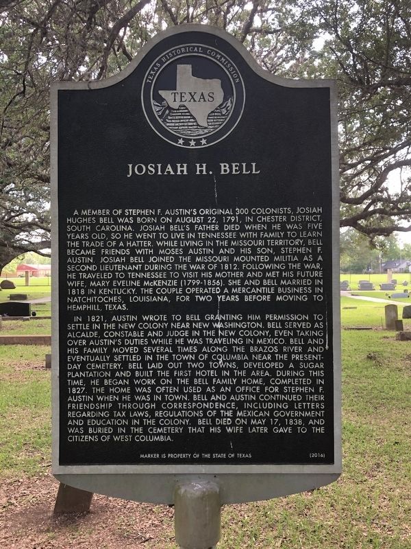 Josiah H. Bell Marker image. Click for full size.