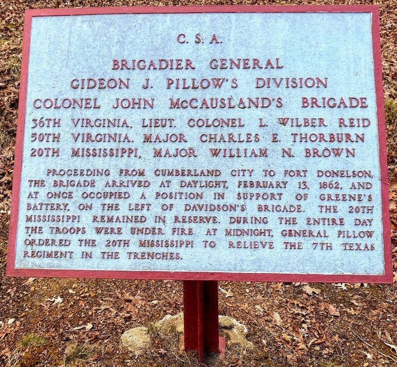 McCausland's Brigade Marker image. Click for full size.