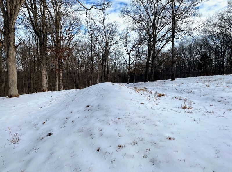 Snow-Covered Confederate Outer Defenses image. Click for full size.