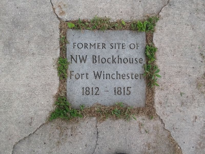 Fort Winchester - Former Site Of North West Blockhouse Marker image. Click for full size.