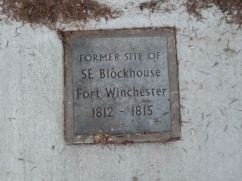 Fort Winchester - Former Site Of South East Blockhouse Marker image. Click for full size.