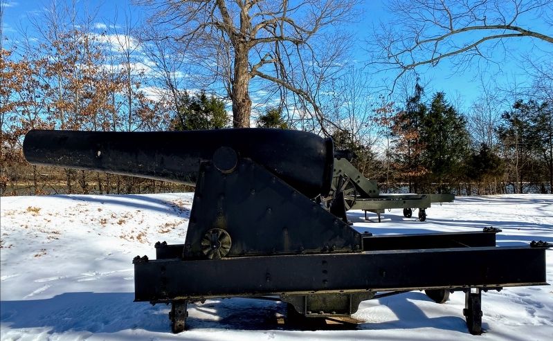 Confederate Rifled Columbiad at the Upper River Battery image. Click for full size.