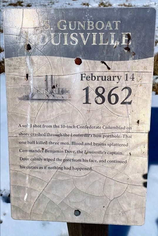 U.S. Gunboat Louisville Marker image. Click for full size.