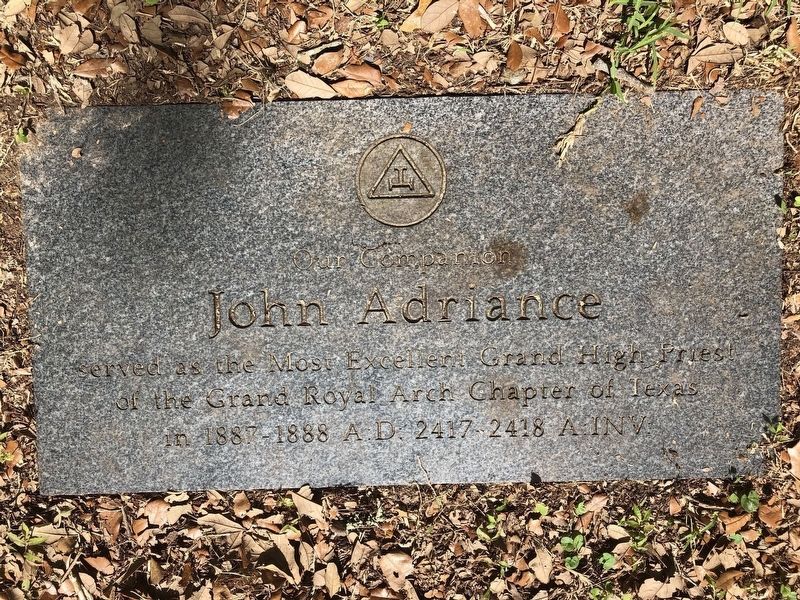 John Adriance Footstone image. Click for full size.