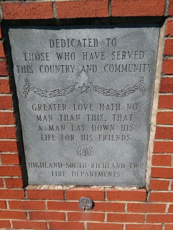 Highland-South Richland Township Veterans Memorial image. Click for full size.